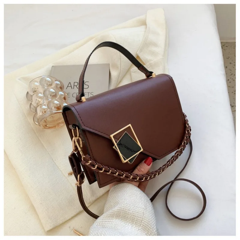 Foreign Trade Popular Women\'s Bag  Fashion Simple Shoulder Bag Women Ins Internet Celebrity Foreign Style Portable Messenger Bag