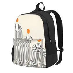 Striped Double Zipper Men'S And Women'S Backpack Youth Laptop Computer Backpack Student Shoulder Bag Korean Schoolbag