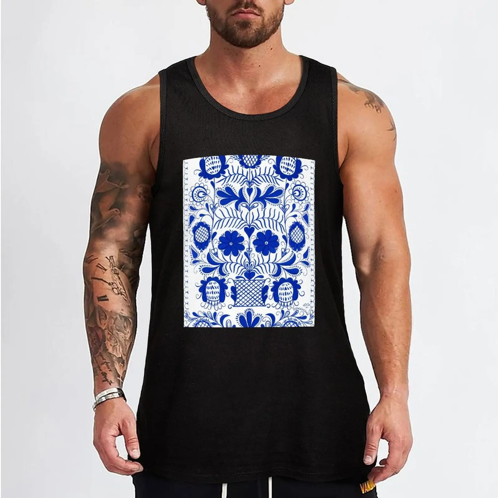 Cobalt Bluebells Tank Top man sexy?costume plain t-shirt anime