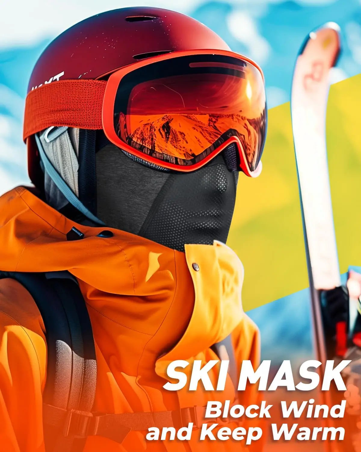 Thermal Balaclava Ski Mask Windproof Fleece Face Cover for Cold Weather Motorcycle Riding Skiing Snowboarding Outdoor Work