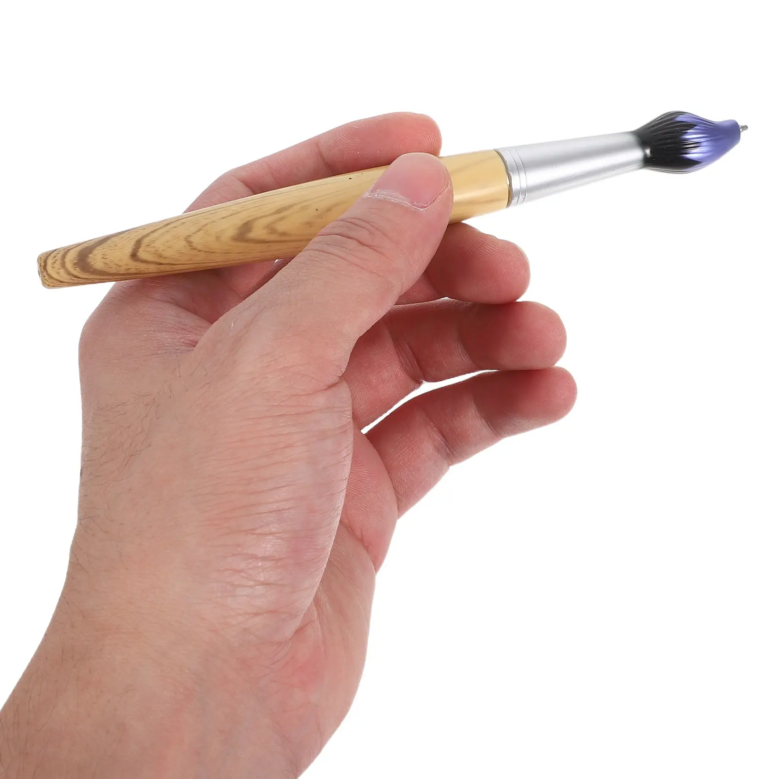 

5Pcs Wood Ballpoint Pens Ergonomic Design Portable Writing Tool Creative Prank Gift Multi-Function Household Office Supply