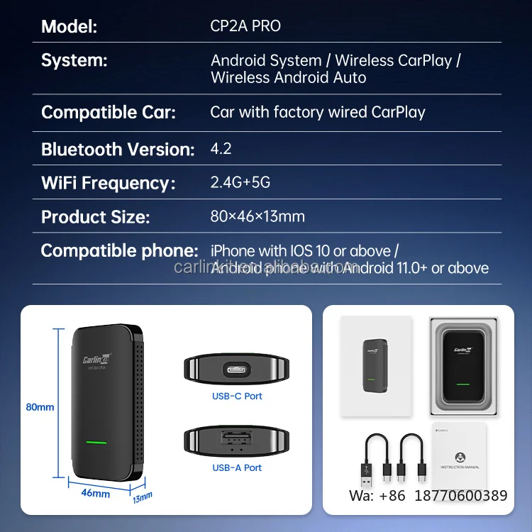 More Apps Play Video Car Play Wireless Usb Vehicle Dual Wifi carlinkit Ai Box Adapter Tv Carplay Dongle for Tiktok youtube