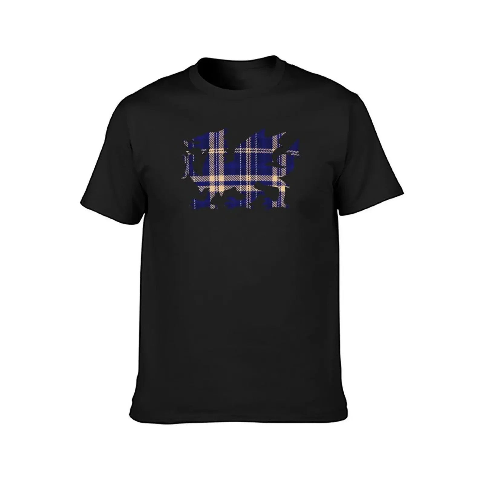 Rees/Rhys Family Welsh Dragon Tartan T-Shirt graphic t shirts kawaii clothes customs plus sizes clothes for men