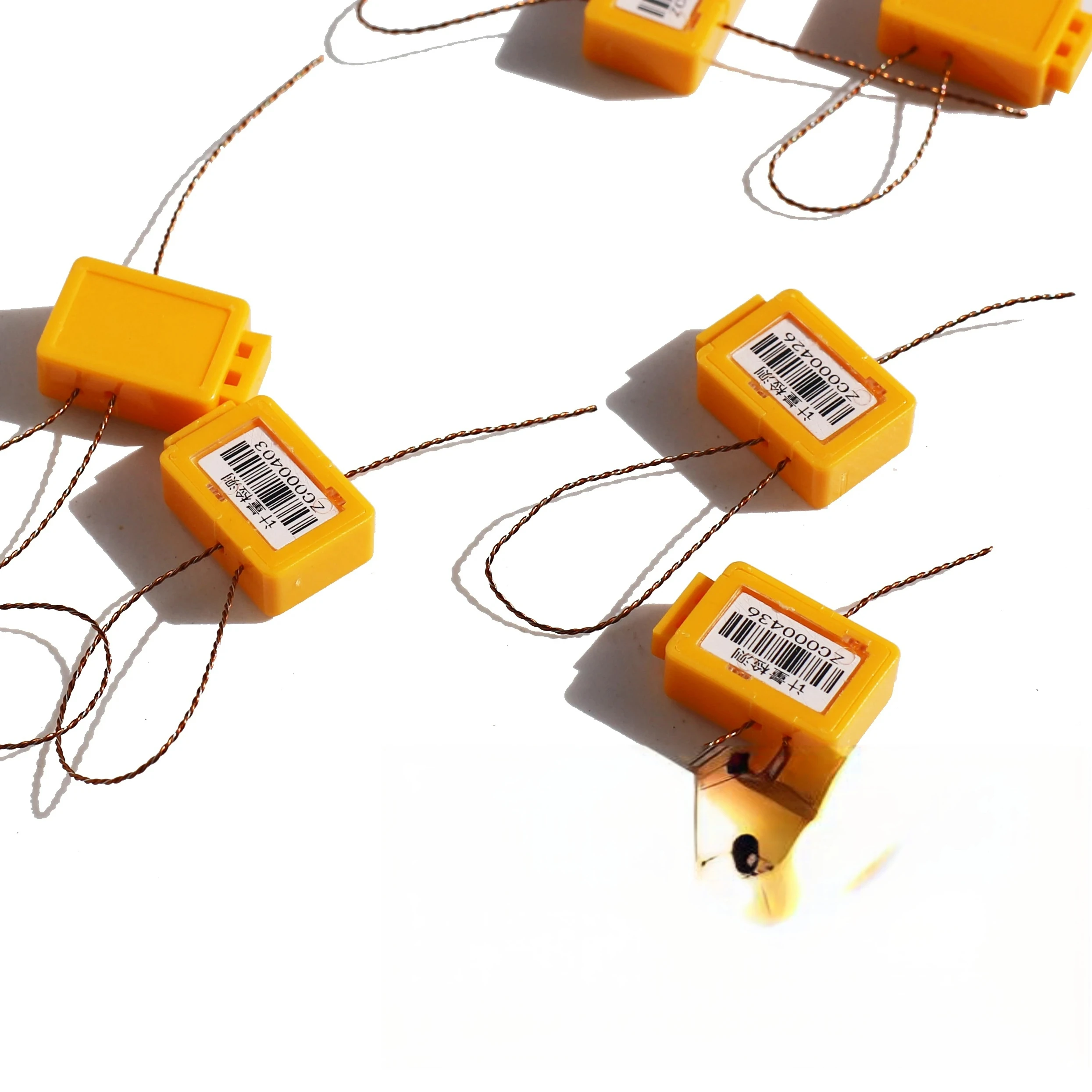 

100Piece Rectangle Bar Code Plastic Meter Carry112mm Wire Seal Manufacturer Good Quality Gas Seals , High Security Lock