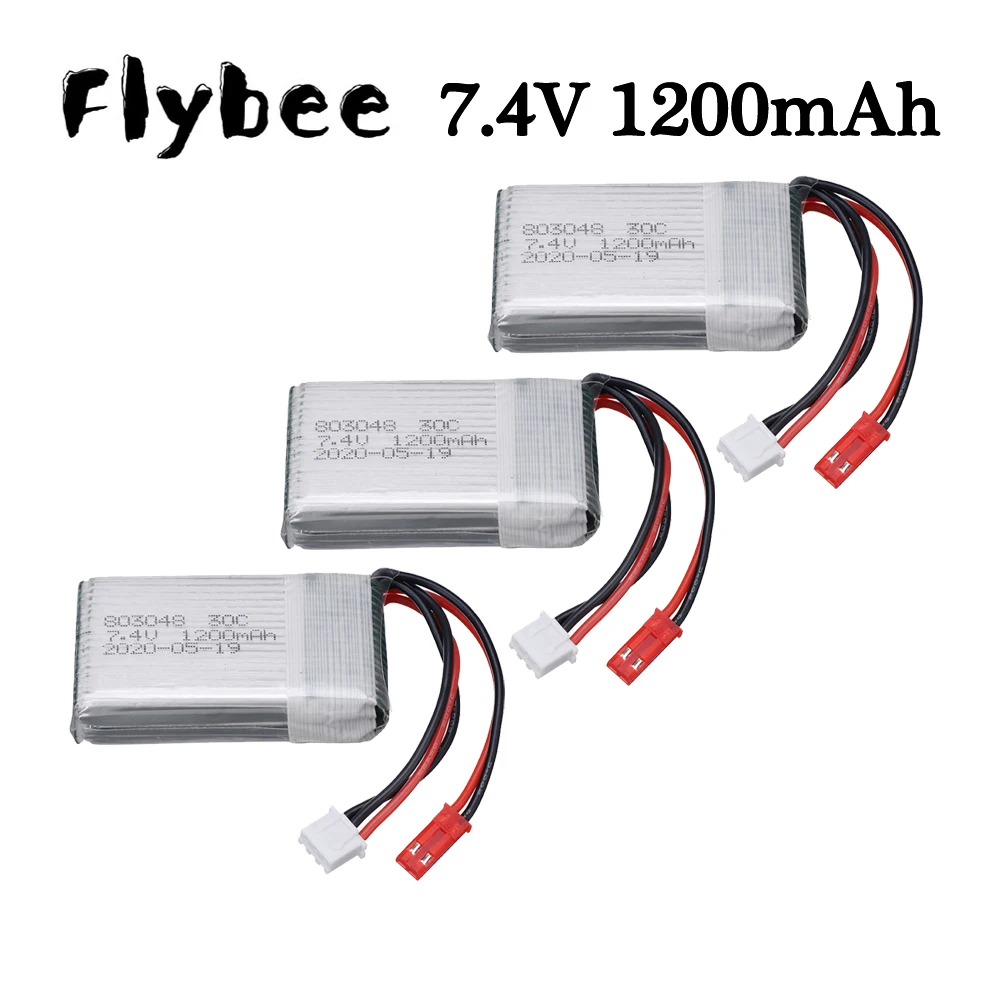 Upgrade 1200mah 7.4V Lipo Battery With JST Plug For MJXRC X600 U829A U829X X600 F46 X601H JXD391 FT007 RC Drone 7.4V 2S Battery