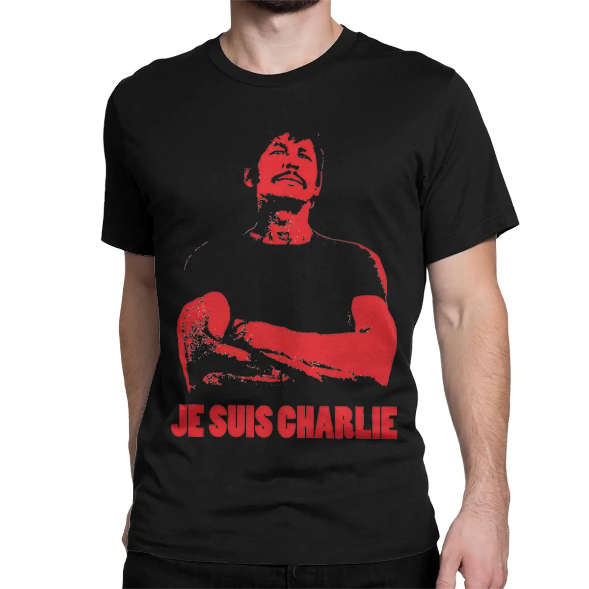 Men Women Charles Bronson Je Suis Charlie Halloween T Shirt Men Women's Cotton T-Shirt Crewneck Tee Shirt Short Sleeve Tops