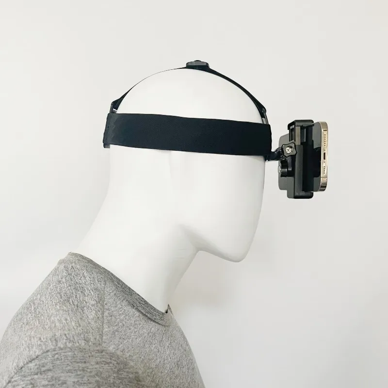 Am Kopf montiertes Telefonkamera-Rig – POV-Live-Streaming- und Videoaufzeichnungsclip, verstellbare Kopfbügelhalterung für Smartphone-Zubehör – Detail 19