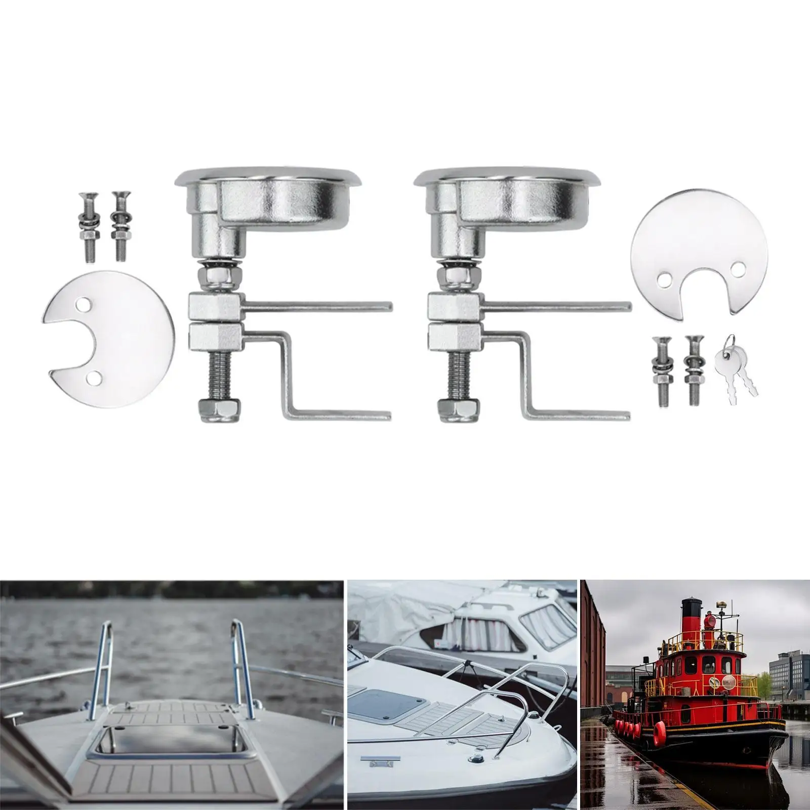 Boat Latch Boat cam Latch Easy to Install Practical Repair Parts Stainless Steel Accessories Floor Buckle for Marine Ships RV