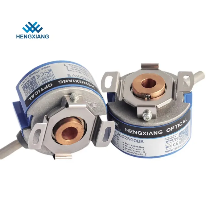 GOOD HENGXIANG Optical Hollow Shaft Encoder K48-J6S2000/6Q8 Line Driver TTL signal ABZUVW Less Wire 6 Poles 8mm Shaft 10000PPR I
