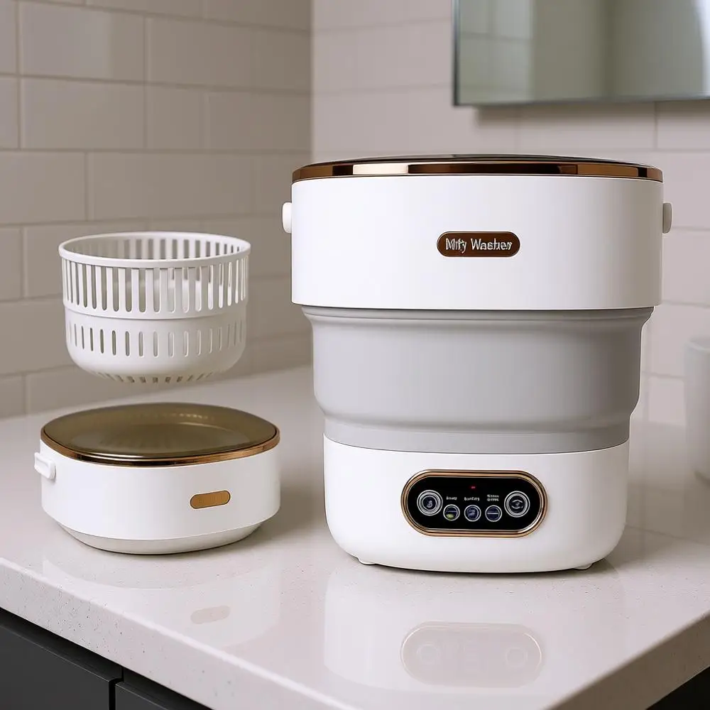 

Портативная мини-стиральная машина на 17 л, простая в использовании, тихая и удобная, идеально подходит для общежитий, небольших квартир, путешествий.