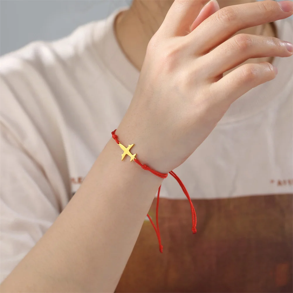 Unift Cat Dog Bear Paw Charm Lucky String Bracelet Red Rope Bracelets For Women Men Couples Handmade 2024 Trend Fashion Jewelry
