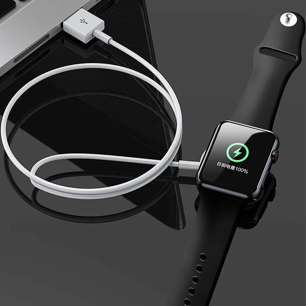 2024 شاحن USB لاسلكي مغناطيسي سريع لساعة أبل الترا سلسلة 9 8 7 6 SE نوع C كابل شحن لسلسلة iWatch 5 3 2