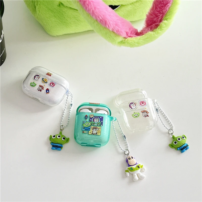 

Toy Disney Anime Melody Alien Lotso Kuromi Story Soft Earphone Case for Apple Airpods 1 2 3 Pro Bluetooth Protective Cover Gift