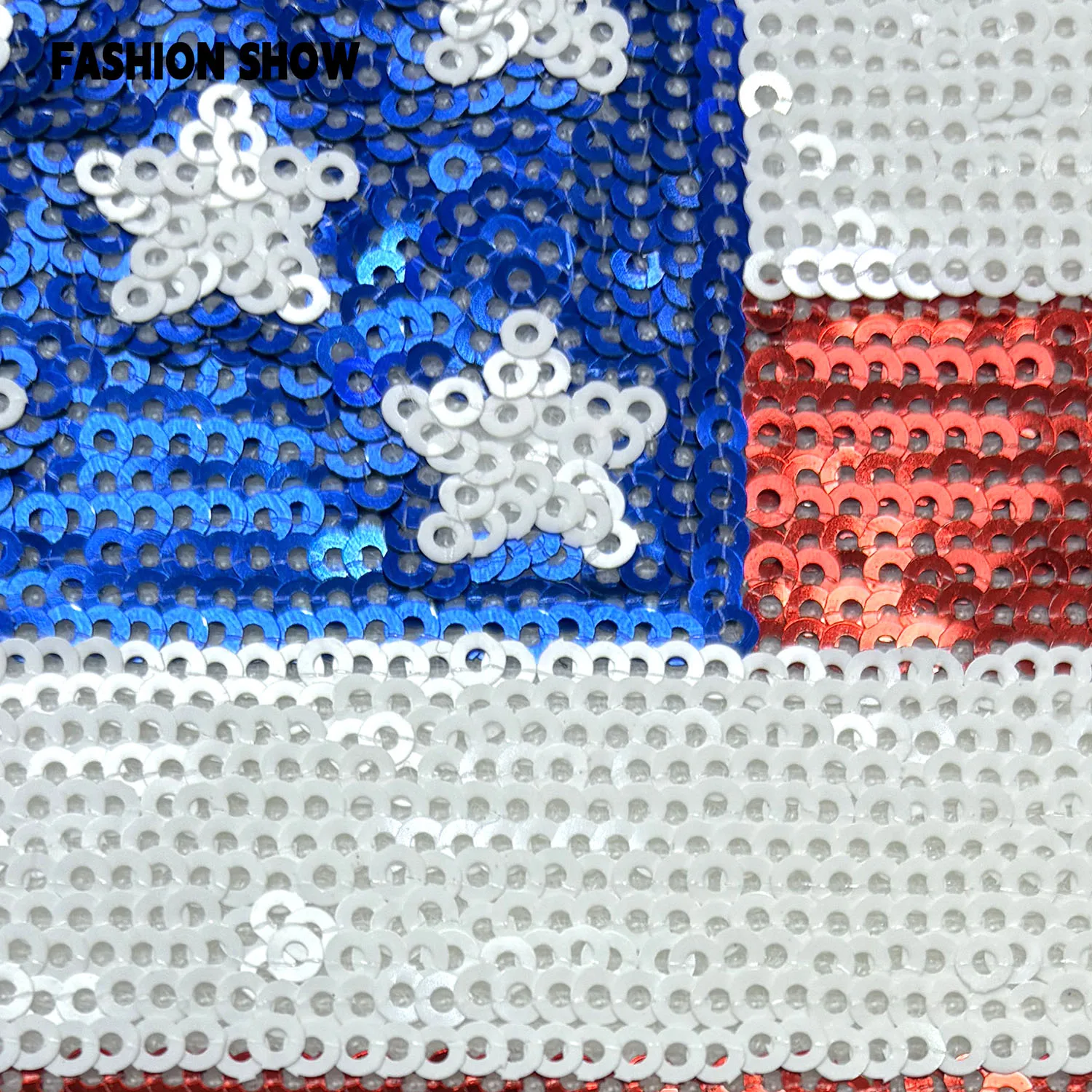 Flag Heart-Shaped Five-Pointed Star Sequin Embroidery Patch, Iron-On or Hand-Sewn, Clothing DIY Accessories, Sweatshirt T-Shirt Sweater Hat Decoration Patch