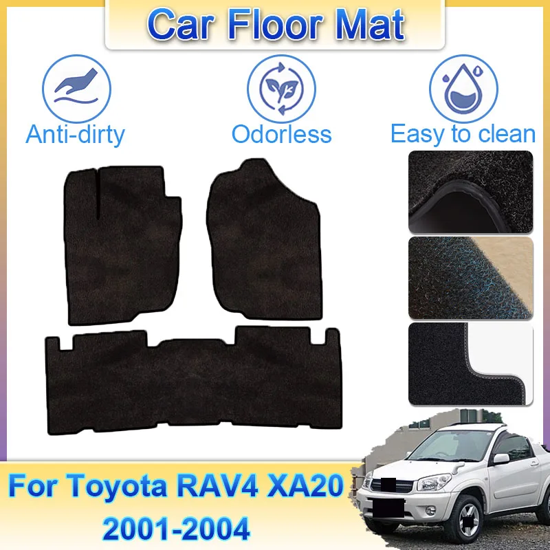 

Car Floor Mats For Toyota RAV4 XA20 RAV 4 5 Door 2001 2002 2003 2004 Rugs Panel Carpets Cape Cover Foot Pad Interior Accessories