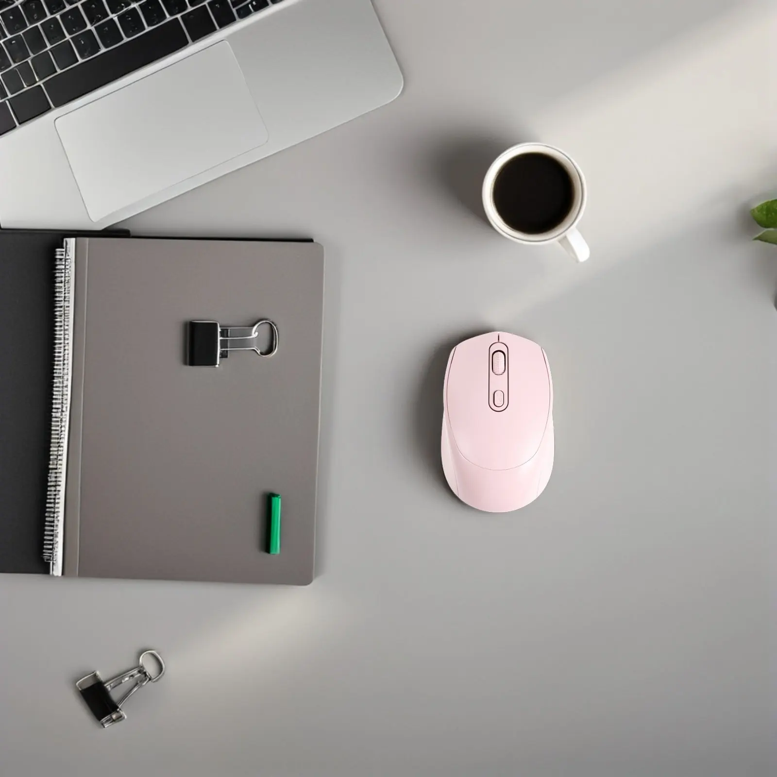 Wireless Mouse Silent Click Dual Mode 5.2 and 2.4ghz Adjustable 3 Dpi Portable Quiet Mouse for Laptop Desktop Pc Office