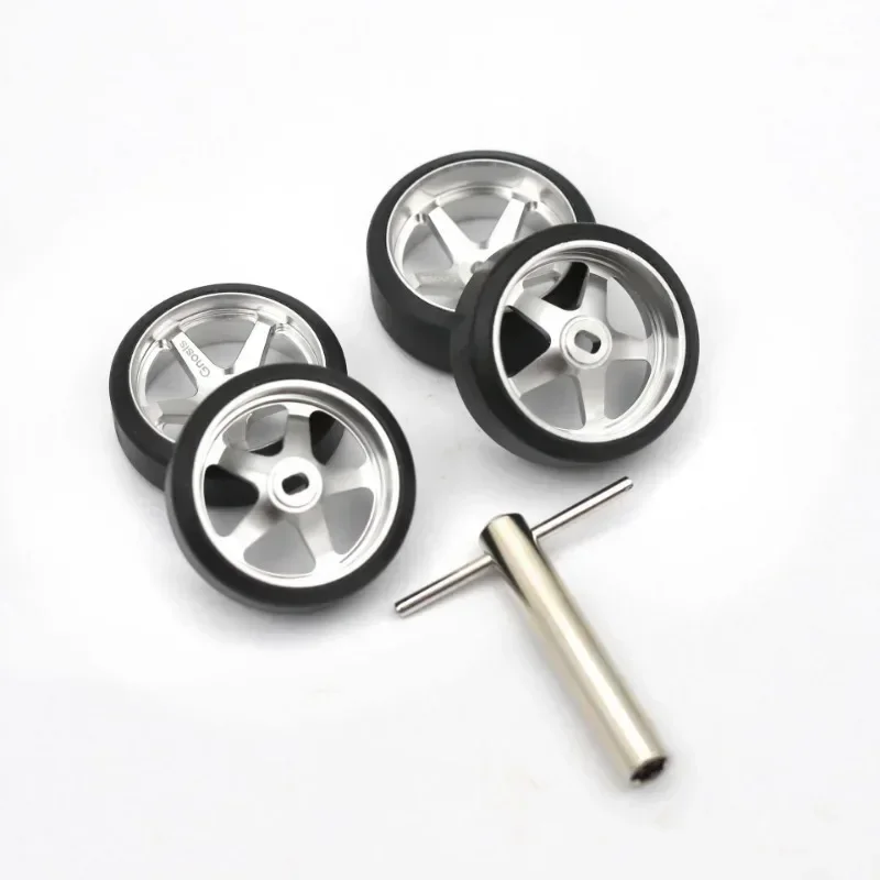 2.5/5.5 Degrees Hard Plastic Drift Tires Metal Wheel Rim for Wltoys 284131 K969 K989 Kyosho Mini-Z 1/28 RC Car Upgrade Parts