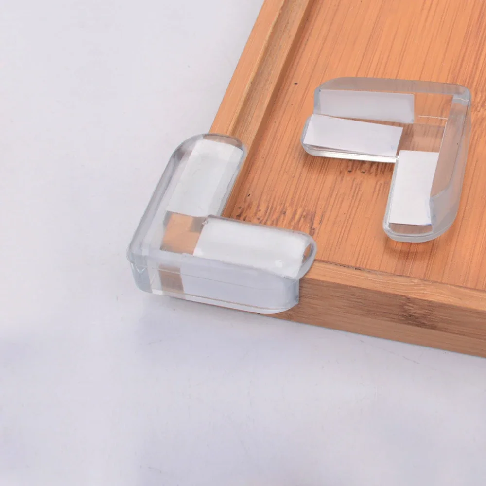 4pcs/lot Anti-collision Glass Table Protection Clear Rubber Furniture Table Desk Corner Edge Cushion Guard Protector Baby Cover image 3