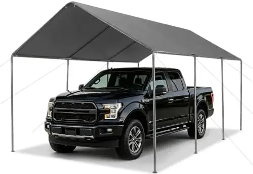 Carport, 12x20 Heavy Duty Portable Garage, Car Port with Storage Shed, Car Canopy Car Tent with Steel Frame All-Season