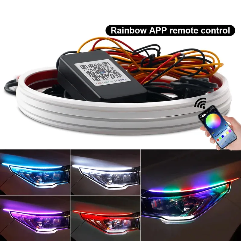 

12V RGB LED Lights Car Accessories Led Eyes for Car Led Bar Car Supplies Ambient Light Car Lights App Control Fits All Cars