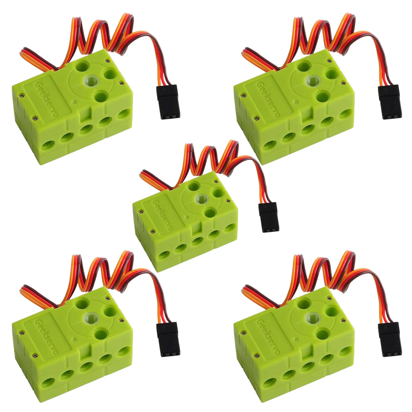 1/5pcs Geekservo 0.7KG 360° CW/CCW Continuous Rotation Servo Green 4.8V-6V PWM Rotating Steering Gear for Microbit Raspberry Pi