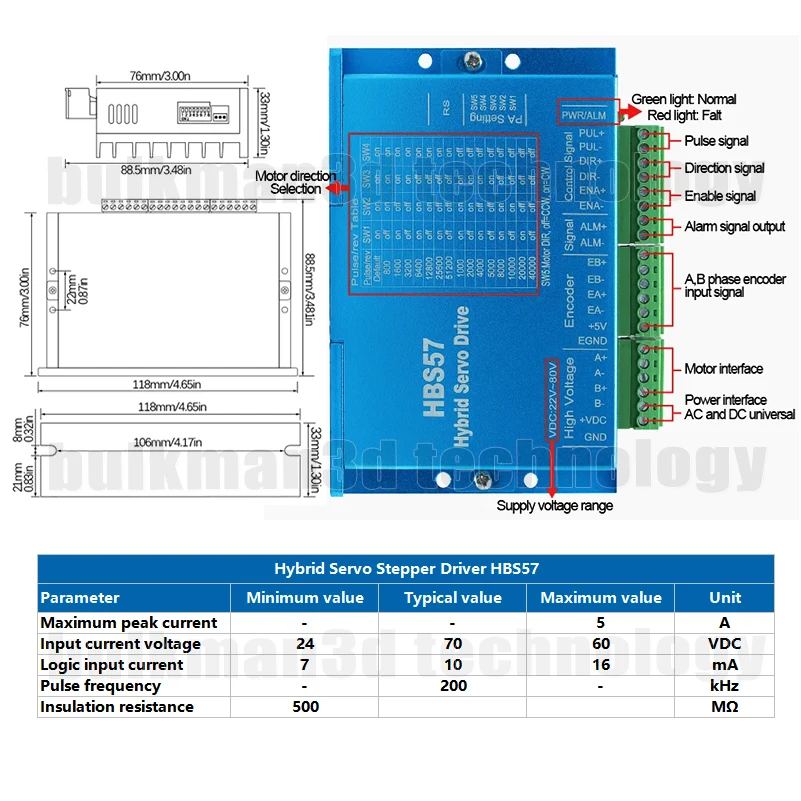 USB 4-Axis UC300 Mach3 CNC Controller Kit with 3N.m Closed Loop Stepper Motors Complete Kit for ULTIMATE Bee QueenBeePro CNC