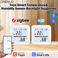 Tuya Smart Temperature Humidity Sensor WiFi/Zigbee with Backlight Indoor Hygrometer Thermometer Voice Control via Alexa Google