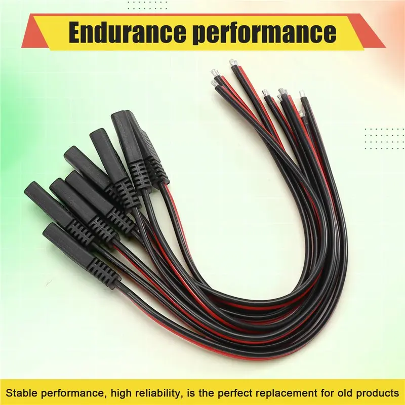 B97A-Heavy Duty SAE Extension Cable 2Pin 30Cm, 8PCS 14AWG SAE Connector Quick Disconnect Extension Adapter