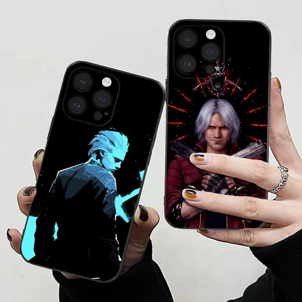 Game D-Devil May Cry DMC Phone Case For iPhone 15,14,13,12,11 Plus,Pro,Max,XR,XS,X,7,8 Plus,SE,Mini Soft Black Cover