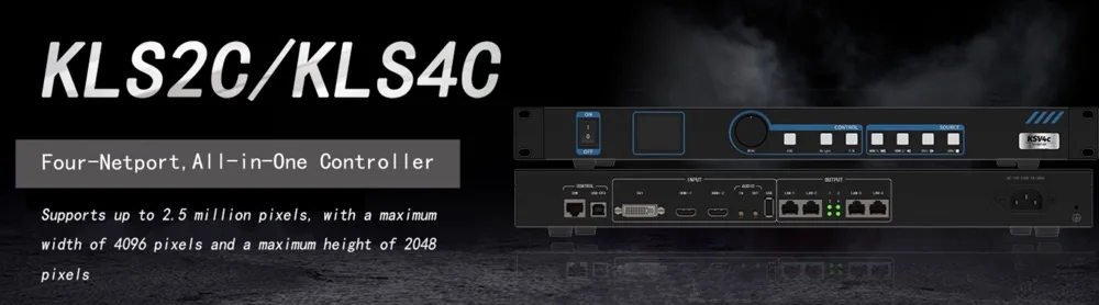 

KYSTAR KLS2C KLS4C Four-Netport All-in-one controller support up to 2.5 million pixels for led display