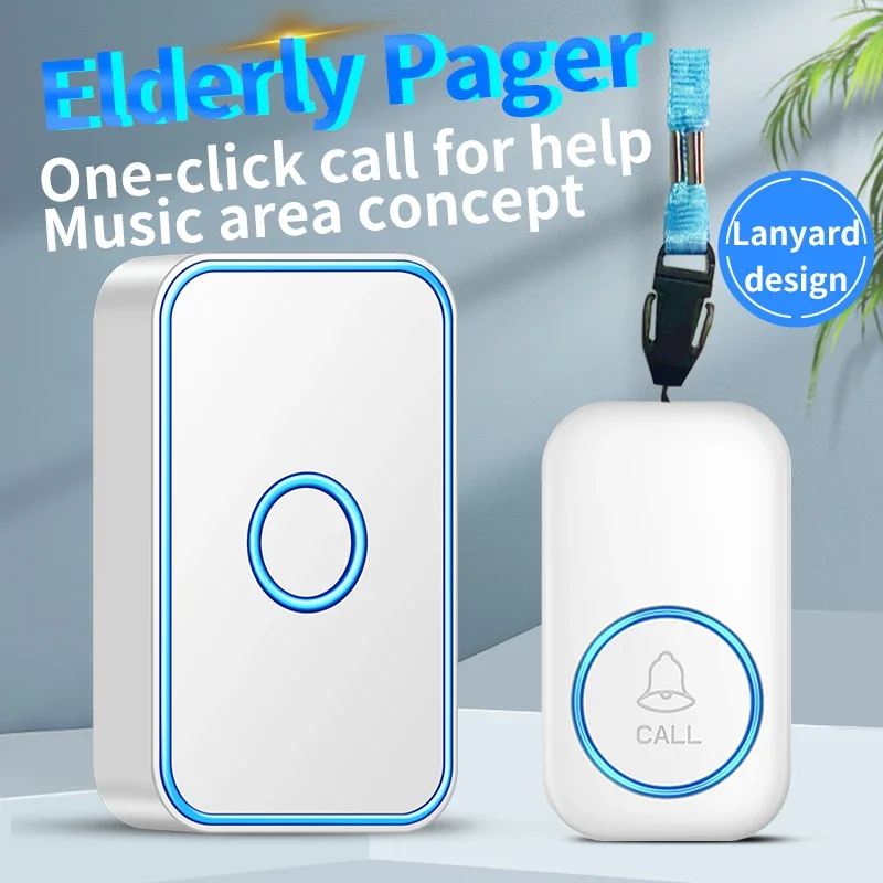 CACAZI Smart SOS-Ruftaste, kabelloser Betreuer, Pager, Alarmsender, intelligenter Notruftaste für ältere Patienten