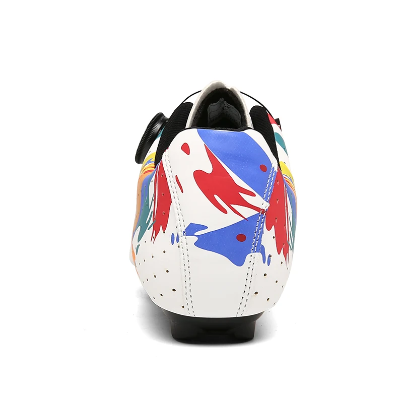 ✅سمك القد!!!! أحذية ركوب الدراجات على الطرق للرجال والنساء ، أحذية دراجات دوارة MTB مع دانتيل سريع ، أربطة SPD متوافقة ذاتية الغلق