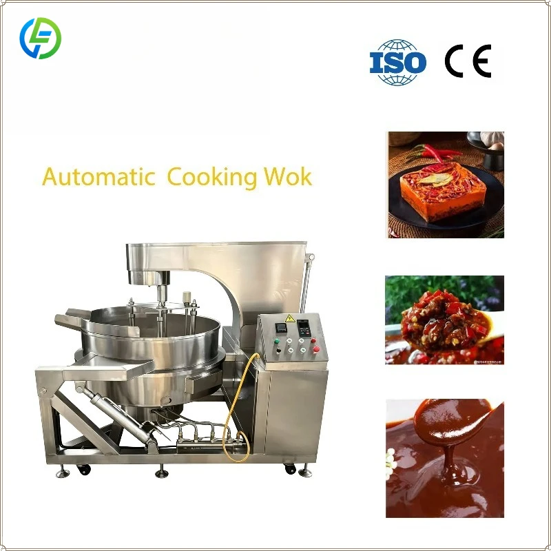 Fully Automatic Seasoning Wok Industrial Food Cooking Mixer Planetary Stirring Pot FL Customized