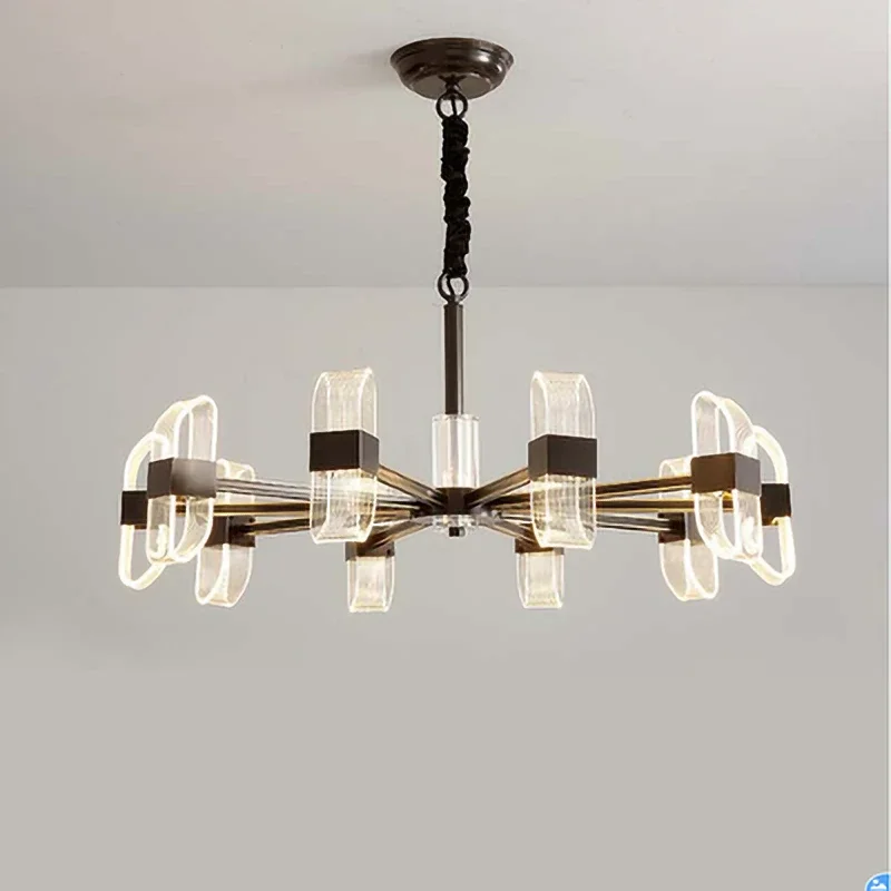 

Дизайнерская креативная акриловая светодиодная люстра: декоративное художественное освещение для отелей, гостиных, столовых, спален, светильники для внутреннего освещения