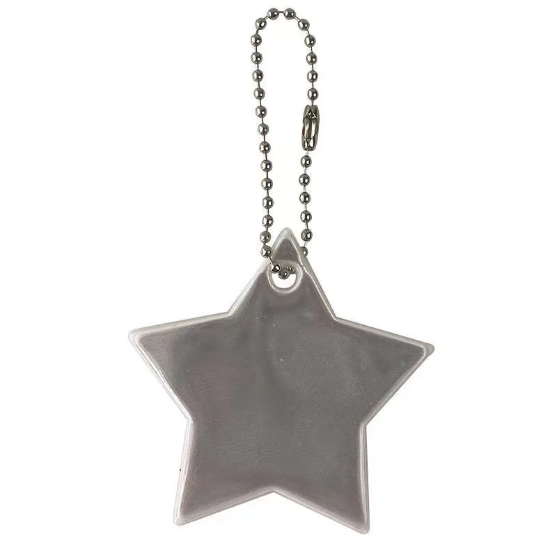 Safety Traffic Light Reflective PVC Star Hanger Reflector Stars Gear Backpacks Strollers Jackets Safe Reflector Keychain