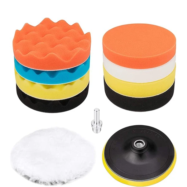 3/4/5'' Car Polishing Disc 11Pcs/Set Buffing Sponge Pads
