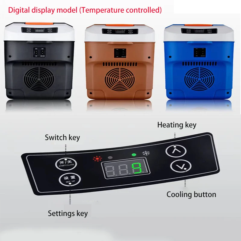 10L Car Refrigerator Mini Fridge Vehicle And Home Use Dormitory Truck Cold And Hot Dual-Use Temperature Control Digital Display