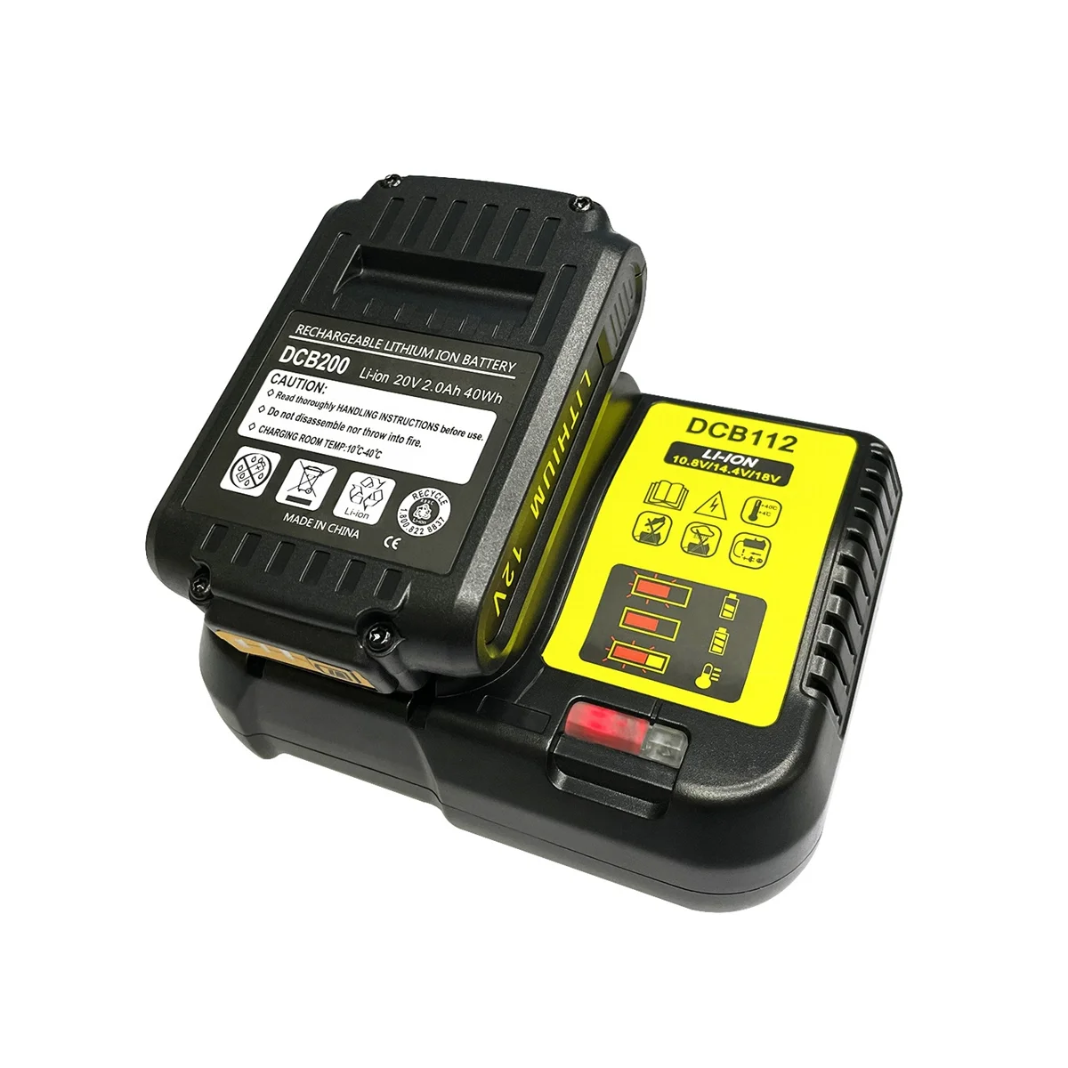 DCB112 Lithium Battery Charger for Dewalt 10.8V 12V 14.4V 18V 20V DCB206 DCB205 DCB204 DCB203 DCB120 DCB105 EU Plug