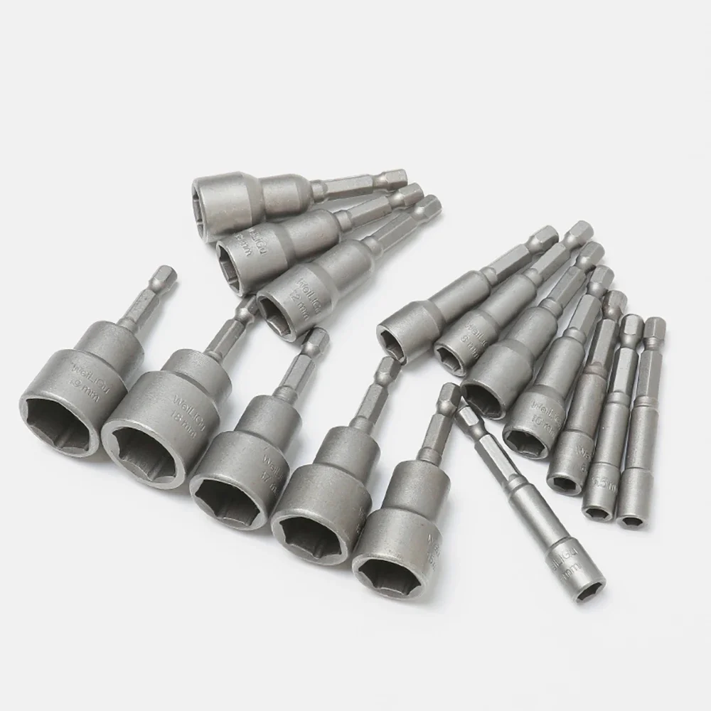 Chrome Vanadium Steel Hexagonal Socket 4mm-19mm Strong Socket Internal Hexagonal Wrench Pneumatic Screwdriver/electric Tool