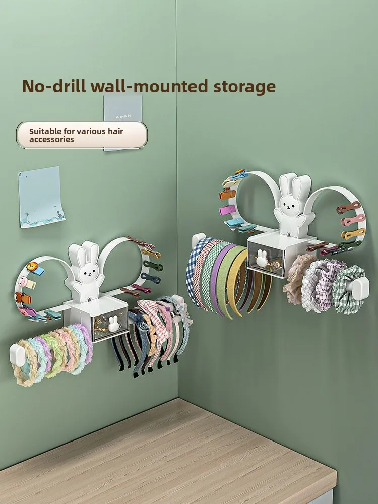 

Wall-Mounted Hair Accories Organizer Box Display elf for Children Hair Ba Hair Clips Elastic Ba Hairpins Storage