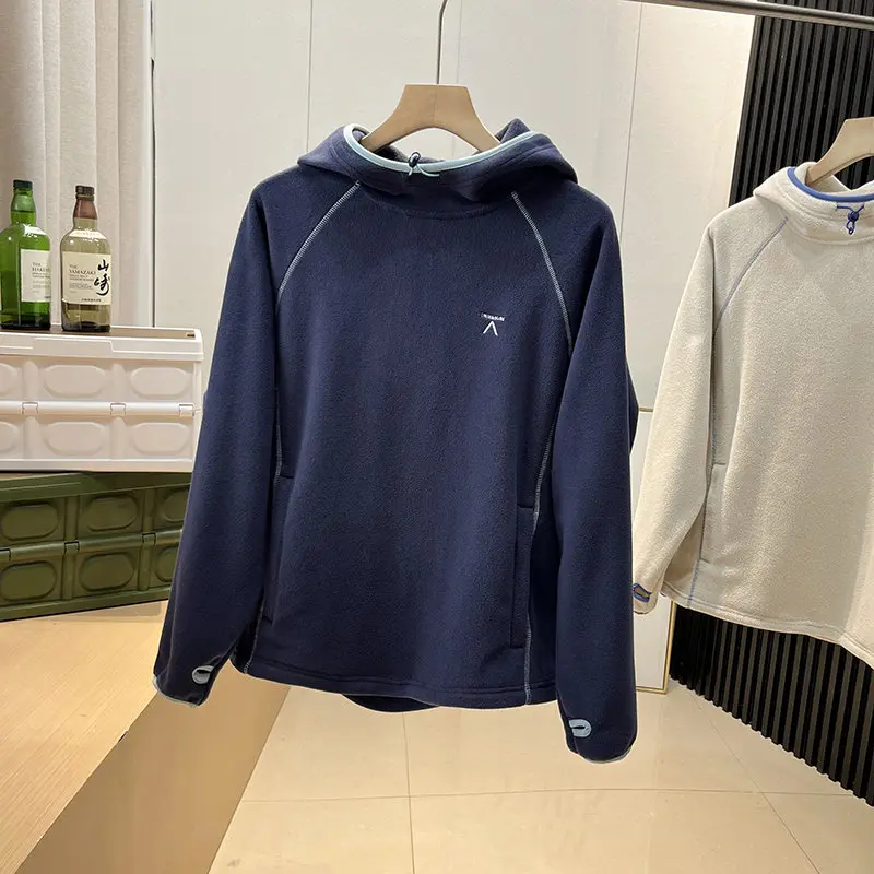 Outdoor-Sport-Daunenpullover mit Kapuze für Klettern, Wandern, Camping, Angeln, lässiges und entspanntes Oberteil für Männer und Frauen – Detail 22