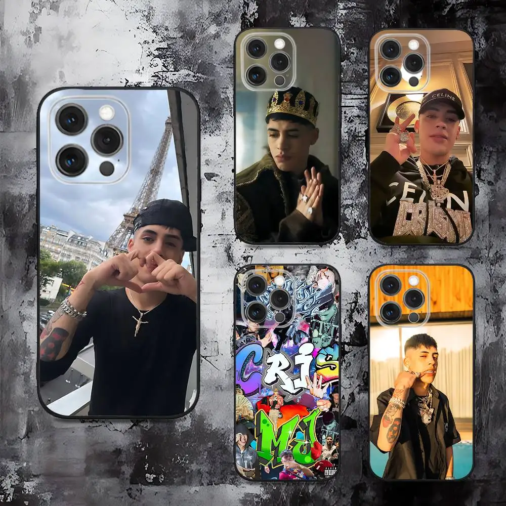 

Rapper Cris MJ Phone Case For iPhone 16,15,14,13,12,11,Pro,Max,Plus,X,XS,SE,E,Mini,Soft Silicone Black Case
