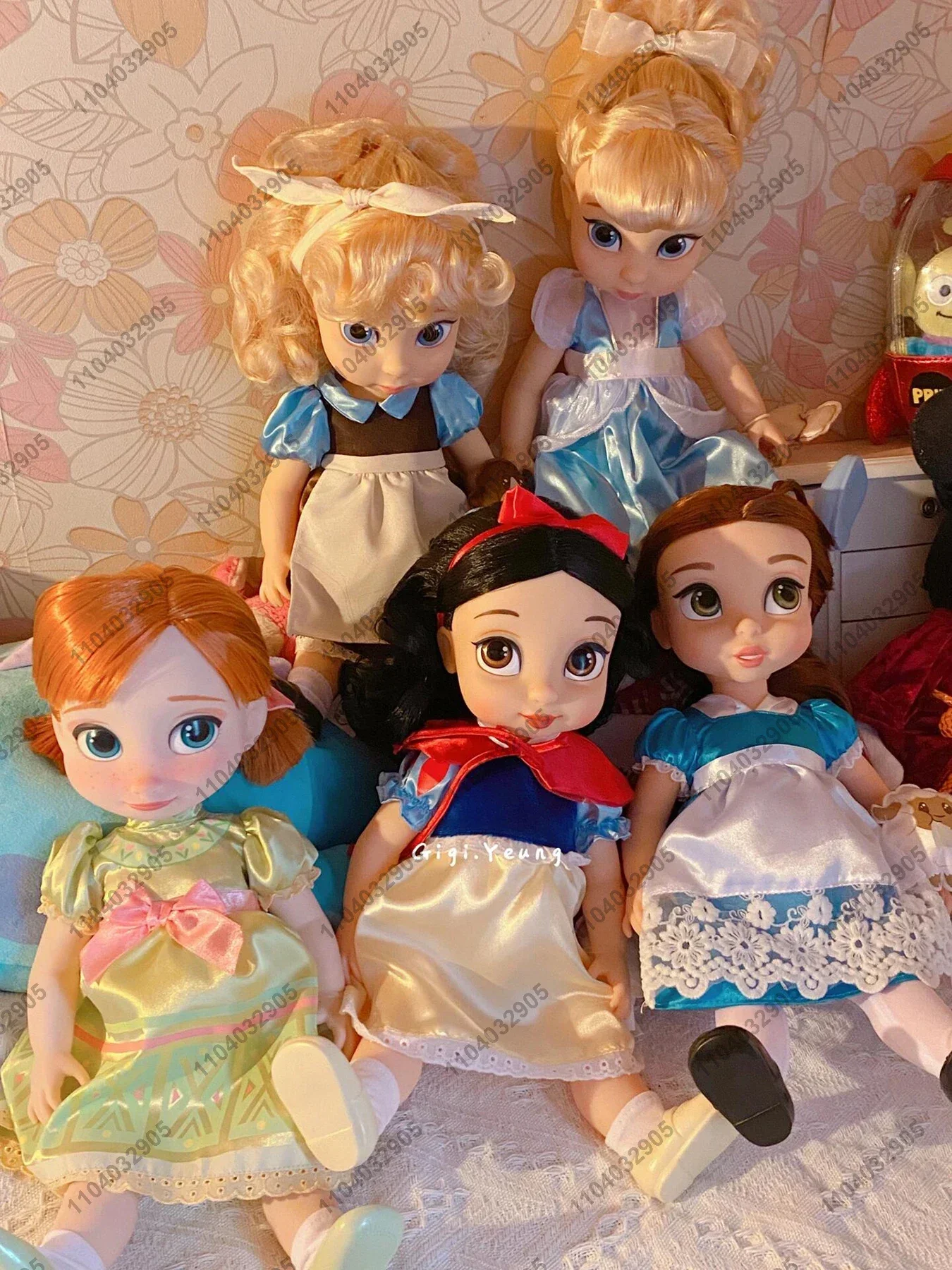 Disney Animations Collection 40cm Princess Doll Anime Figure Salon Doll Toy Snow White Elsa Mermaid Doll Girls Room Decoration