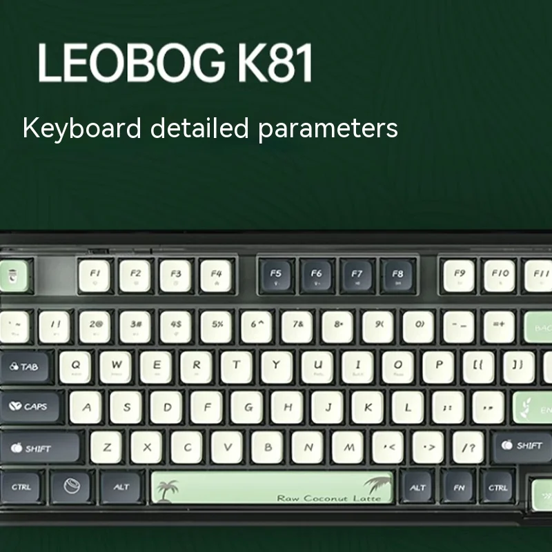 Imagem -04 - Leobot-teclado Mecânico sem Fio K81 Bluetooth 81 Chaves Rgb Hot-swappable Três Modos Estrutura de Junta do Teclado Acrílico