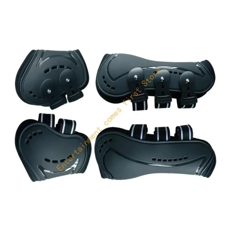 Cushioned Horse Leg Guards with Elastic Fasteners for Field Use 55KD