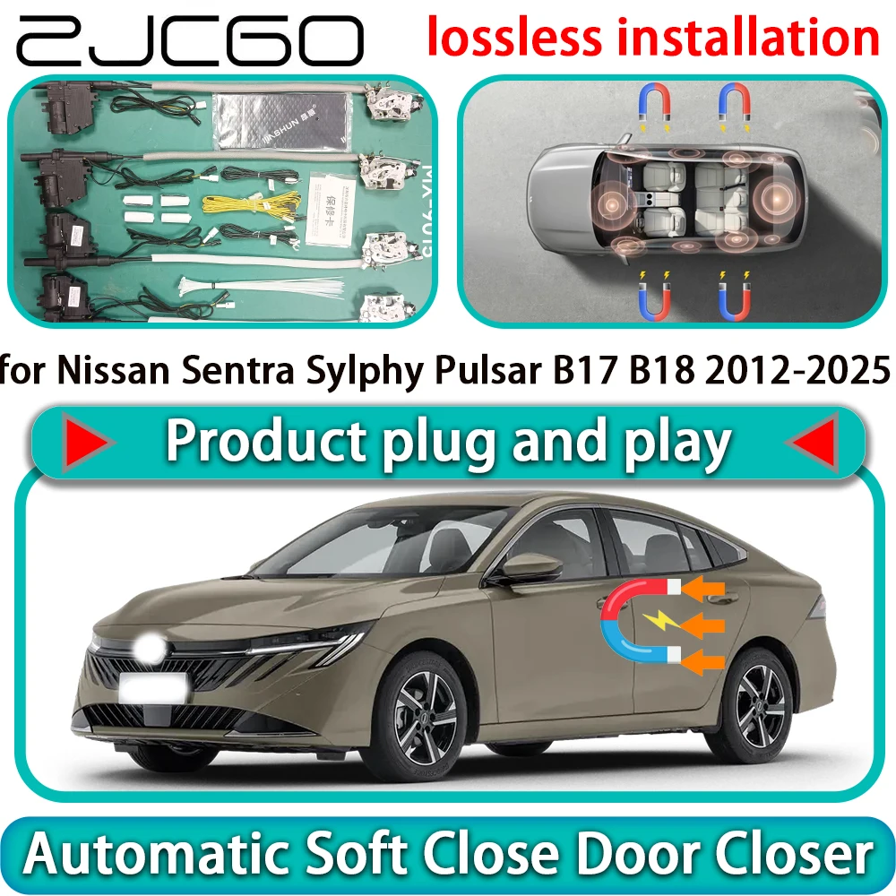 

for Nissan Sentra Sylphy Pulsar B17 B18 2012-2025 OEM Auto Pull Soft Close Door Kit Power Latch Door Catch Soft Closing Assist