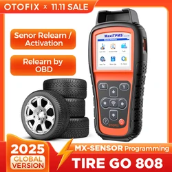 OTOFIX TireGo 808 TPMS Programming Tool TPMS Relearn Tool Activate All Sensor Program MX-Sensor 315 433MHz Tire Pressure Monitor