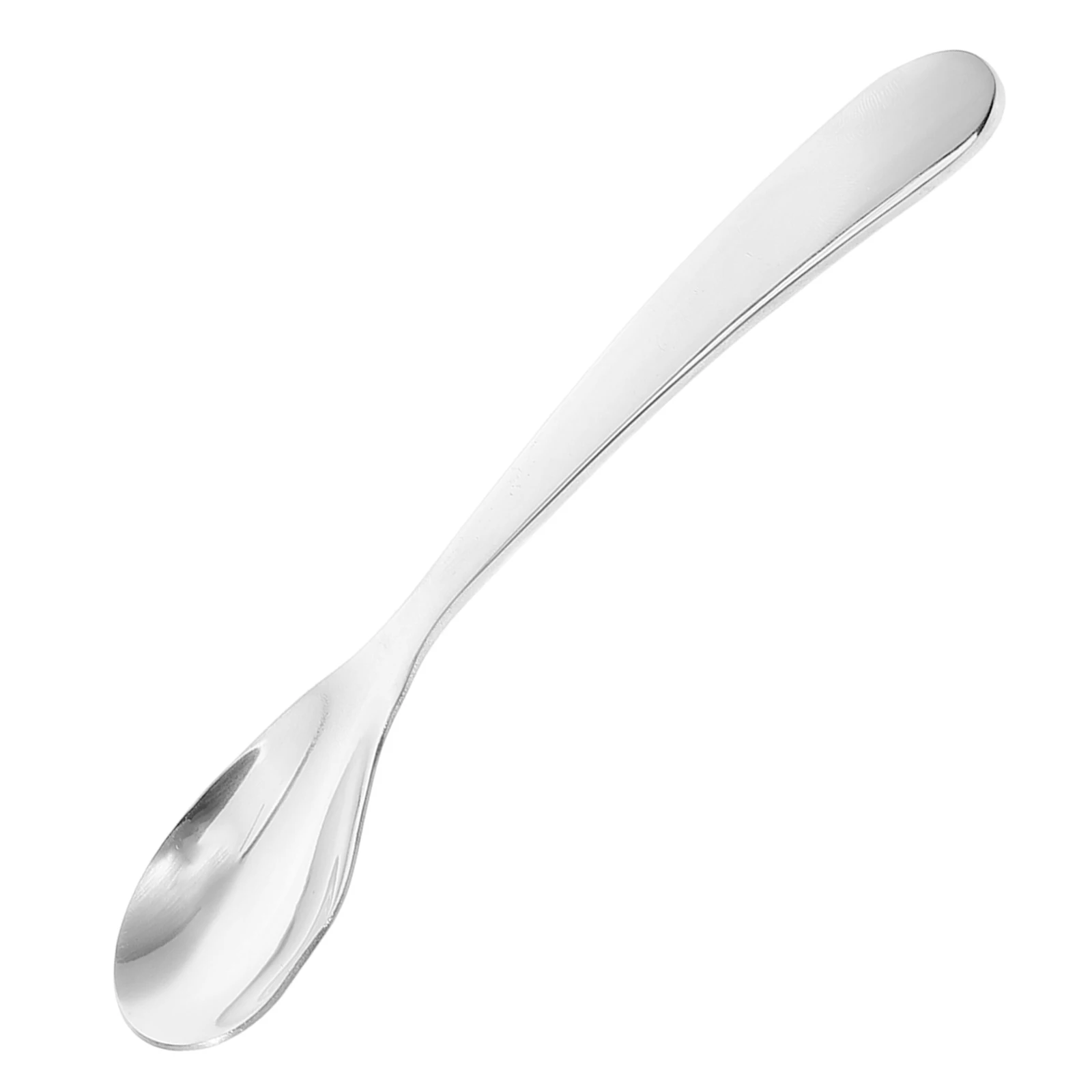 

Ergonomic Tilted Spoon Elderly Kids Stainless Steel Feeding Angled Head Baby Utensils Infant Scoop Newborn Lightweight