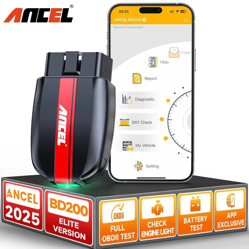 

ANCEL BD200 OBD2 сканер Bluetooth считыватель кодов и проверка диагностических инструментов сканирования двигателя с тестом автомобильного аккумулятора