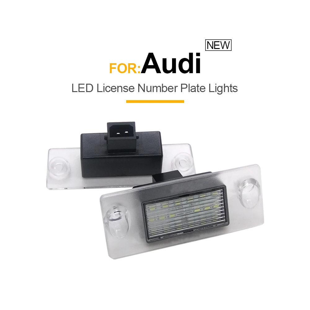 Car LED License Plate Light For Audi A3/S3 A4/S4 A5/S5 Audi Sports Sedan Original License Plate Light Replacement Lamps